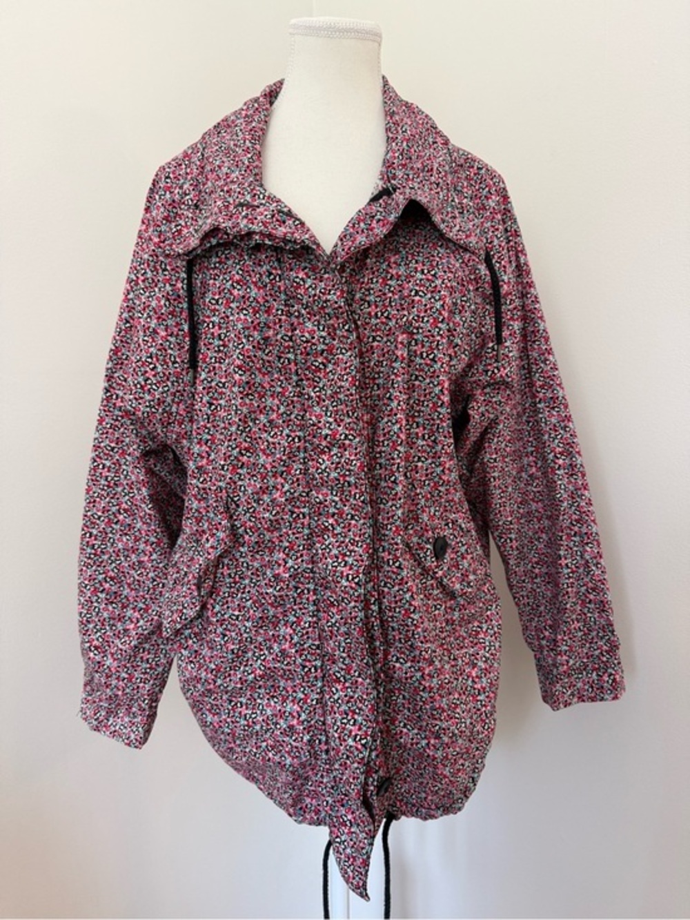 MONKI Cotton Floral Print Jacket Size Small